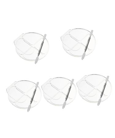 Mipcase 10 Sets Acrylic Powder Chassis Makeup Mixing Tray Eyelash Tool Sheer Lipstick Manicure Color Mixing Plates Eye Shadow Nail Palette para U as Cosmetic Mixing Palette Toning Supplies