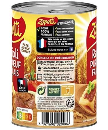 ZAPETTI - Pure French Beef Ravioli 400G - Pack of 4 - Buy Online on GoSupps.com