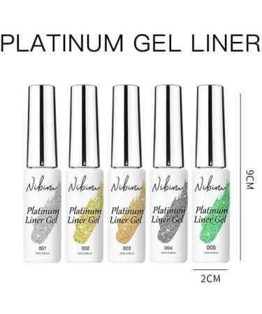 Gel Liner Nail Polish 12 Colors Kit for Hook Painting Shiny Varnish Platinum NAI Art for Christmas - Buy Online on GoSupps.com