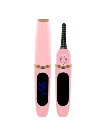 Heated Eyelash Curler - Electric Eyelash Curler - USB Rechargeable Eyelash Curler 3 Gear Temperature Control with LED Display Mini Lash Curler for Women Girls Quick Heating Curling