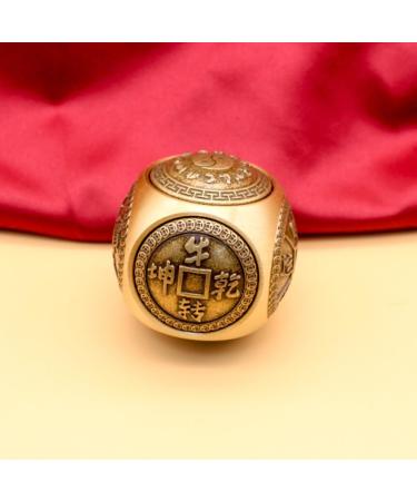 Beavorty 2 Pieces Chinese Feng Shui Luck Coins - Antique Six-Sided Coins for Wealth Happiness & Health Decoration - Buy Online on GoSupps.com