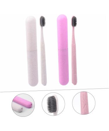Minkissy 2-in-1 Party Toothbrush Set - Long Handle Toothbrush & Gum Care Tool | Ultra Soft 1 Pack Sorted Colors for Optimal Oral Health - Buy Online on GoSupps.com