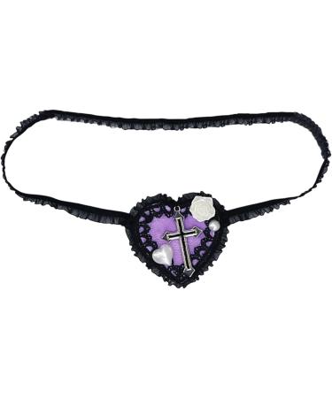 Gothics Eyepatch Lolit Eye Lolit Eye Mask- Heart Eyepatch Single Eye Mask- Cosplays Eyepatch Goths Eye Mask- Purple - Buy Online on GoSupps.com