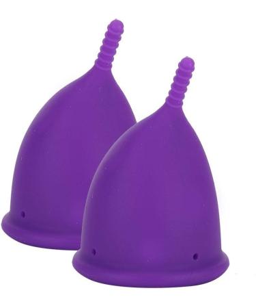 ALUPRE SILICON Menstrual Cup - Reusable & Eco-Friendly Hygiene Tool | 2 Large Lila Cups + Storage Pocket - Perfect for Women - Buy Online on GoSupps.com