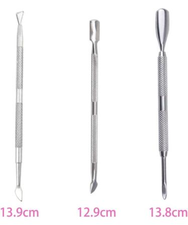 Cuticle Pusher and Gel Nail Polish Remover Set Stainless Steel Cuticle Remover Durable Pedicure Manicure Tools - Buy Online on GoSupps.com