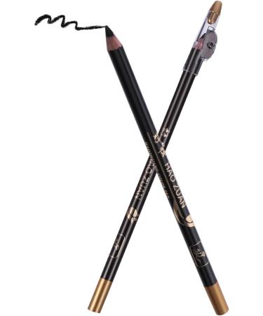 Healeved 8pcs Pencil Sharpener Eyebrow Pencil Eyeliner Brown Pencil with Sharpener Makeup Accessories Wooden 1 count (Pack of 1) Black - Buy Online on GoSupps.com