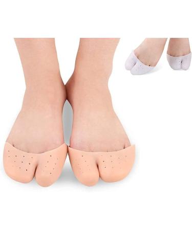 Buy Silicone Pointe Toe Pads & Forefoot Cushions | Soft Toe Protectors for Men & Women - 2 Pairs (White) - International Shipping Available - Buy Online on GoSupps.com