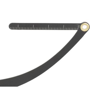 Golden Ratio Symmetrical Eyebrow Ruler Stainless Steel Measuring Tool for Eyebrows Professional Microblading and Makeup Portable (Black) - Buy Online on GoSupps.com