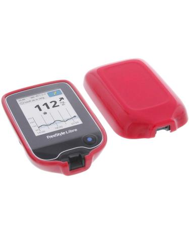 foto-kontor Case compatible with Abbott Freestyle Libre 2 Case Rubber TPU Protective Case red TPU Red