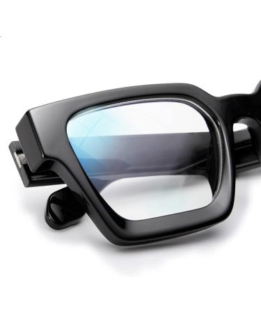 VISOONE Blue Light Blocking Glasses | Rectangle MultiColor Frame for Men & Women | Preppy Chic Look | RIVER River Upg Black - Buy Online on GoSupps.com