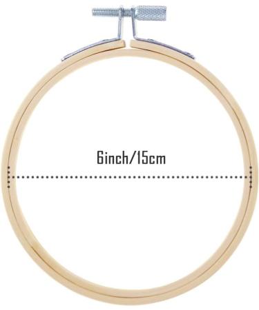 Caydo 12-Piece 6 Inch Bamboo Embroidery Hoops Set for Cross Stitch and Needlecraft - Buy Online on GoSupps.com
