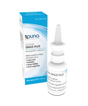 Guna Sinus Plus Homeopathic Sinus Relief Medicine for Runny Nose Congestion Sinusitis Headache Non-Drowsy - 1 Ounce Nose Spray