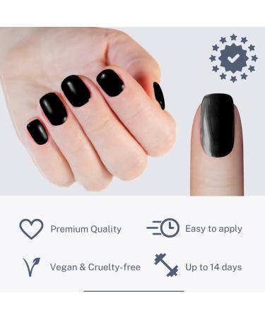 Original Clara Cosmetics Nail Polish & Self-Adhesive Nail Foils - Test Winner 2022 25 Foils Up to 4 Applications Trendy Pitch Black - Buy Online on GoSupps.com