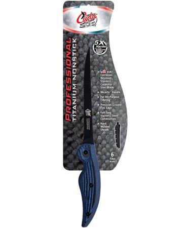 Professional Cuda Filleting Knife 16.3 cm (6.42) - Blue/Black | International Shipping - Buy Online on GoSupps.com