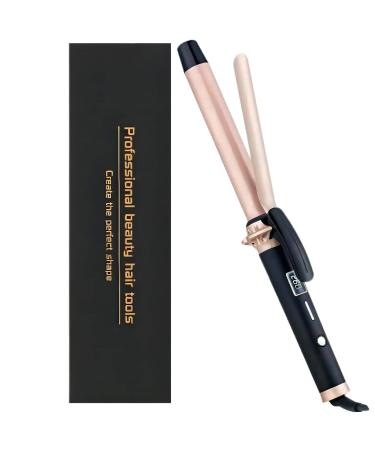 Curling Iron Lanboo 25mm Hair Curling Wand with Ceramic Coating Professional Hair Curler Fast Heating up to 230 C Dual Voltage for Worldwide 60mins Auto Off Suit for Different Hairstyle (Gold)