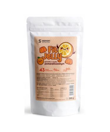 Insport Nutrition - Fit Jelly - Jelly Dessert - Sugar -free jelly - low -calorie - no fat and no carbohydrates - high protein content - powder - orange flavor - 301g orange 1 piece (1 Pack)
