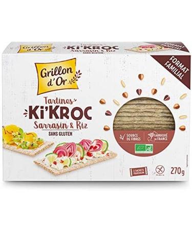 Grillon D'Or Ki'Kroc Buckwheat and Rice Tartines 270 g Unit - Buy Online on GoSupps.com