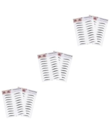 MAGICLULU 6 Pcs 3d Eyebrow Stickers 3d Brow Stickers Eyebrow Hair Natural Eyebrow Sticker 6d Tool Water Proof ze006x3pcs Blackx3pcs