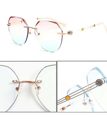 Deebow Glasses Spare Bar - Pink 1 Pair Borderless Glasses Repair Parts with 2-Hole Brackets & Rhinestones - International Shipping Available - Buy Online on GoSupps.com