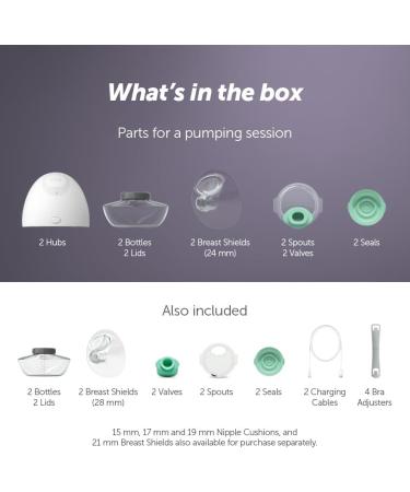 Elvie Nipple Cushions (2 x 15mm) Fitting in Elvie Pump and Elvie Stride | Enhance fit for Improved Suction Comfort and Efficiency. Available in 15 mm 17 mm 19 mm  - Buy Online on GoSupps.com