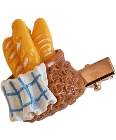 XIAHIOPT Realistic Food Hair Clip for Simulation Bread Shape Hairpin Ponytail Braids Hair Clip for Teens Girls 3 simulated food bam - Buy Online on GoSupps.com
