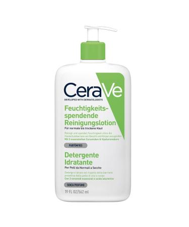 Cerave moisturizing cleaning lotion for the face and body normal to dry skin with hyaluron and 3 essential ceramids 1 x 562 ml 562 ml (1 Pack) - Buy Online on GoSupps.com