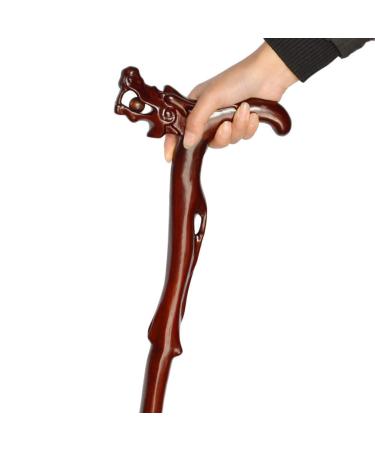 Solid Wood Crutches Disabled&Elderly Lightweight Non Slip Solid Walking Stick Hiking Sticks/Walking Poles for Balance Mobility Aid Practical Elegant