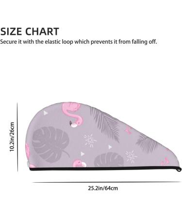 Hair Towel Wrap - Quick Drying Towel Turban with Button | Pink Flamingo Hair Dryer - Buy Online on GoSupps.com