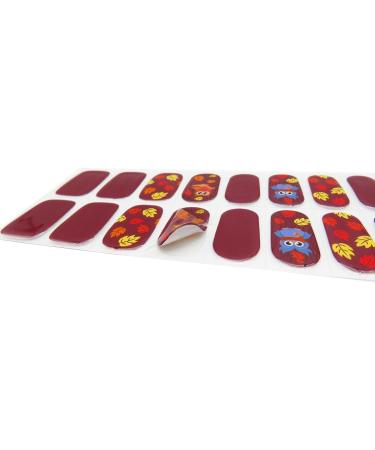 Semi Cured Gel Nail Strips 20 PCS Halloween Gel Nail Polish Stickers Wraps Adhesive Gel Nail Stickers with Nail File Stick and Sealing Strip(Halloween-B) Halloween B - Buy Online on GoSupps.com