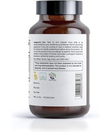 Kerala Ayurveda Back Support Herbal Capsules - Eases Occasional Discomfort of Lower Back & Supports Normal Movement of Spine 90 Count - Buy Online on GoSupps.com