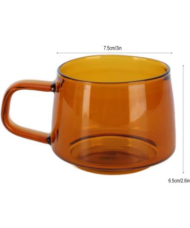 Tasse Caf Transparente Tasses Caf en Verre Transparent de 250 ML Tasse Th et Lait avec Poign e Verres Boire en Borosilicate pour Caf la Maison(Ambre) - Buy Online on GoSupps.com