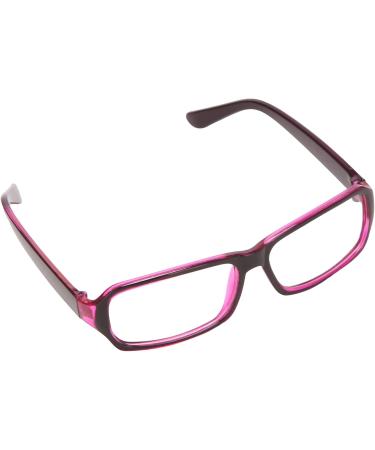 Ozkaksj Plastic Full Rim Glasses Clear Lens - Stylish Black & Purple Eyewear for Men & Women | International Shipping - Buy Online on GoSupps.com