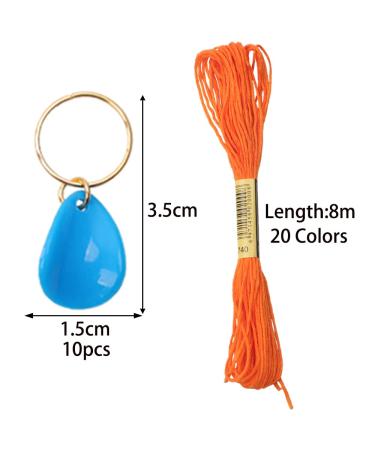 30 PCS Hair Accessory Set - Colorful Hair String, Yarn, Acrylic Leaf Charms for African Braids - Multicolor for Black Women and Girls - Buy Online on GoSupps.com