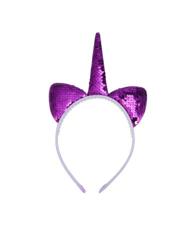 POPETPOP Kid Hair Accessories Hair Ribbons Unicorn Hair Hoop Hair Ornament Paillette Headband Hair Decoration Hair Band Purple Child Sequins Decorate Cute Headbands One Size Purple