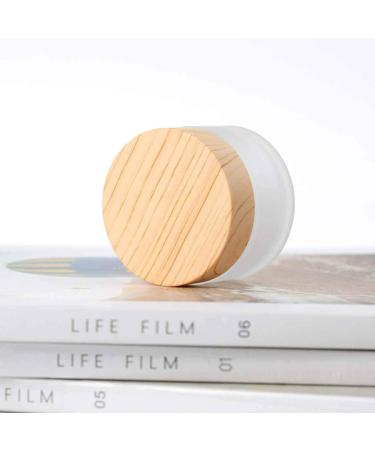 XLKJ 5-Piece Matte Glass Cosmetic Jar Set - Travel-Size Empty Cream Containers with Lids for Skincare - Buy Online on GoSupps.com