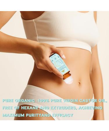 Frankincense and Castor Oil Castor Oil Roll On with Rose Quartz 100% Pure Organic Cold-Pressed Firms Skin Reduces Fine Lines & Deeply Hydrates Suitable for Face Neck Abdomen 50ML/1.7OZ - Buy Online on GoSupps.com