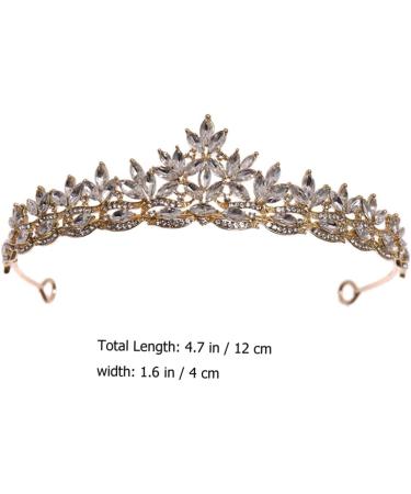 FRCOLOR 1pc Rhinestone Leaf Crown Vintage Rhinestone Headwear Rhinestone Trim Rhinestone Headpiece Bride Headpiece Rhinestone Princess Headband Rhinestone Wedding Headband Rhinestones 12x4cm Golden - Buy Online on GoSupps.com