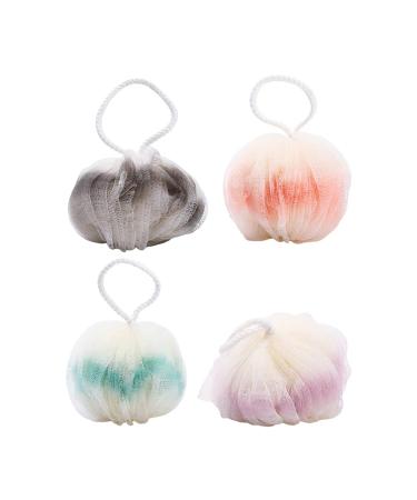4pcs Bath Ball Bath Shower Balls Stylish Bath Flowers Bath Foaming Balls Body Washing Tools Bubble Makers Shower Tools Lovely Bath Scrubbers Stylish Shower Ball Mesh Shower Balls