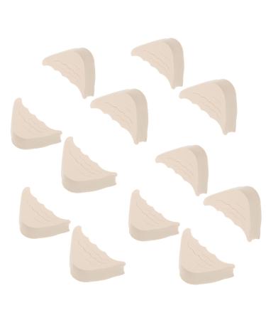 Healifty 6 Pairs Half Size Padded Toe Plug Toe Support Insoles Shoe Toe Inserts Silicone Metatarsal Foot pad Sponge Toe Anti Shoe Insole High Elastic Sponge Men and Women Front feet Heel Color of Skin