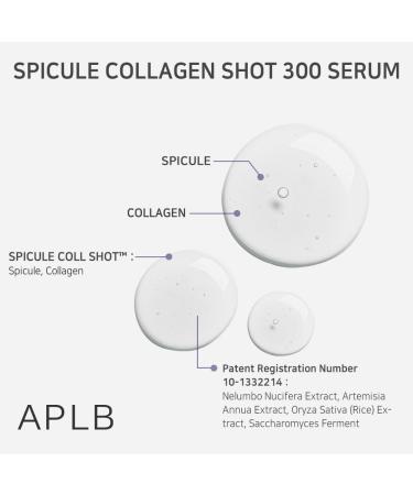 APLB Spicule Collagen Shot 300 Serum | SPICULE COLL SHOT 300 1.35 FL.OZ/Korean Skincare Gentle Exfoliation Elasticity Care Long lasting hydration Revitalize for gentle and improve skin texture - Buy Online on GoSupps.com