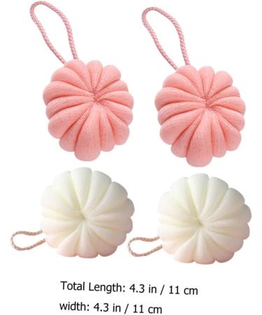Beavorty 4pcs Pumpkin Bath Flowers | Premium Loofahs & Shower Sponges for Babies | Soft Bath Pouf & Cleaning Supplies - Buy Online on GoSupps.com
