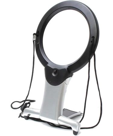 Reading Giant Large Hands Free Magnifying Glass with Light LED Magnifier Black Silver Made in China - Buy Online on GoSupps.com
