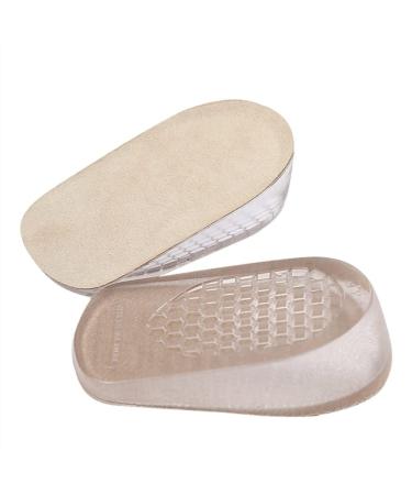 Heel Liner GEL Shock Absorption Heel Protectors Shoe Lift Adult Premium Stand for Heel Spurs and Pain Relief(Flannel Apricot X-Large)