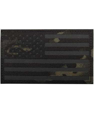 Taifeng Large Multicam Infrared IR USA American Flag Patch - Tactical Vest Patch, Hook-Fastener Backing - 5x3x0.39 Inches, Black CP - Buy Online on GoSupps.com