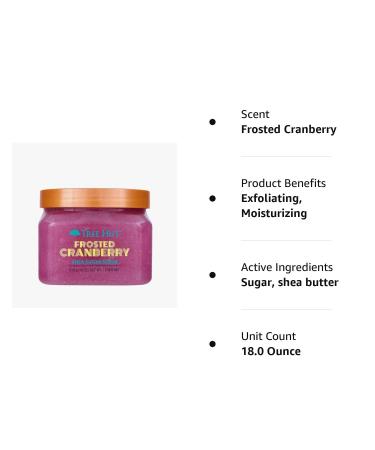 Tree Hut Frosted Cranberry Shea Sugar Scrub - 18 oz (1.125 lb) - Pack of 1 - Buy Online on GoSupps.com