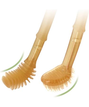 2-Pack Silicone Toothbrush Set for Babies 0-18 Months | Soft Bristles & Tongue Cleaner | Gentle Dental Care - Buy Online on GoSupps.com