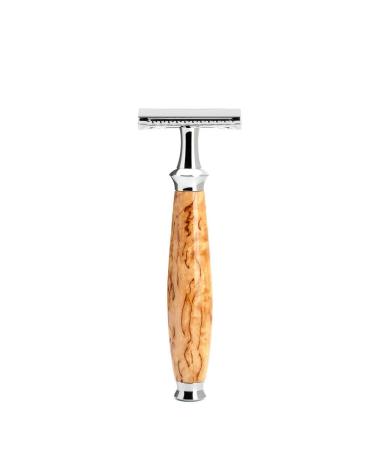 M HLE Safety Razor - Purist Series - Karelian Curly Birch