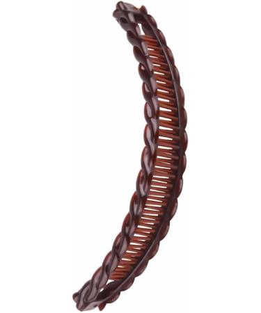 Hair Clincher Combs - Vintage Clincher Combs Clamp Grip Fishtail Hair Clip Ponytail Banana Clip for Women Girls Hair Accessories Coffee - Buy Online on GoSupps.com