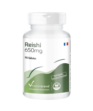 Reishi 650mg - with 1950mg of Reishi powder per daily dose - vital mushroom - 90 capsules - highly dosed - vegan - bioavailable supplements from Germany | Vitamintrend