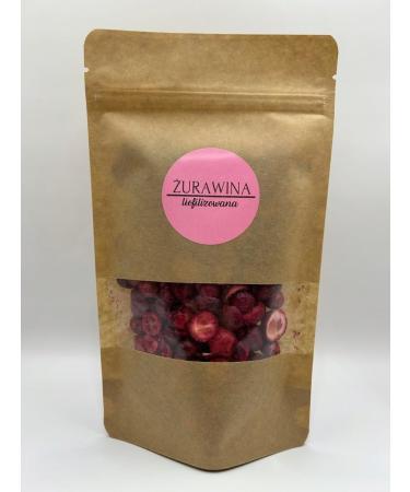 DELIFRUITS.PL Freeze-dried cranberries 100g freeze-dried fruit fruit puree freeze-dried and dried fruit no preservatives and no sugar